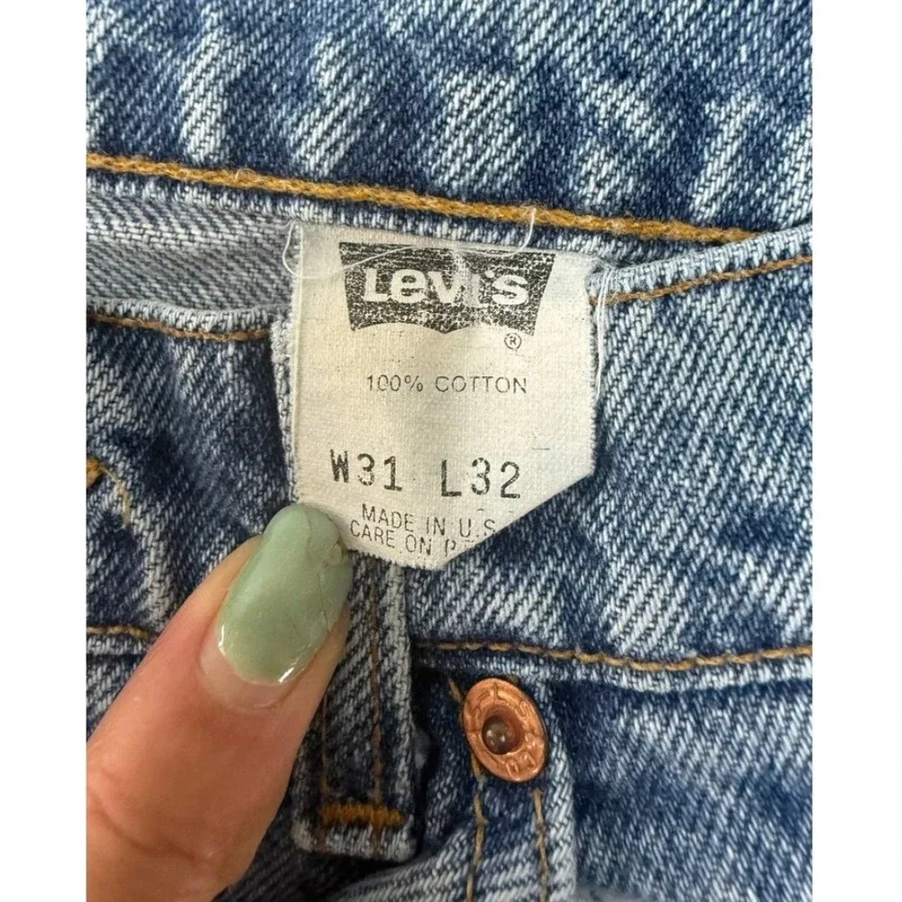 Levi's 550 Orange Tab Relaxed Fit Tapered Leg Jeans VINTAGE Made in USA 31x32
